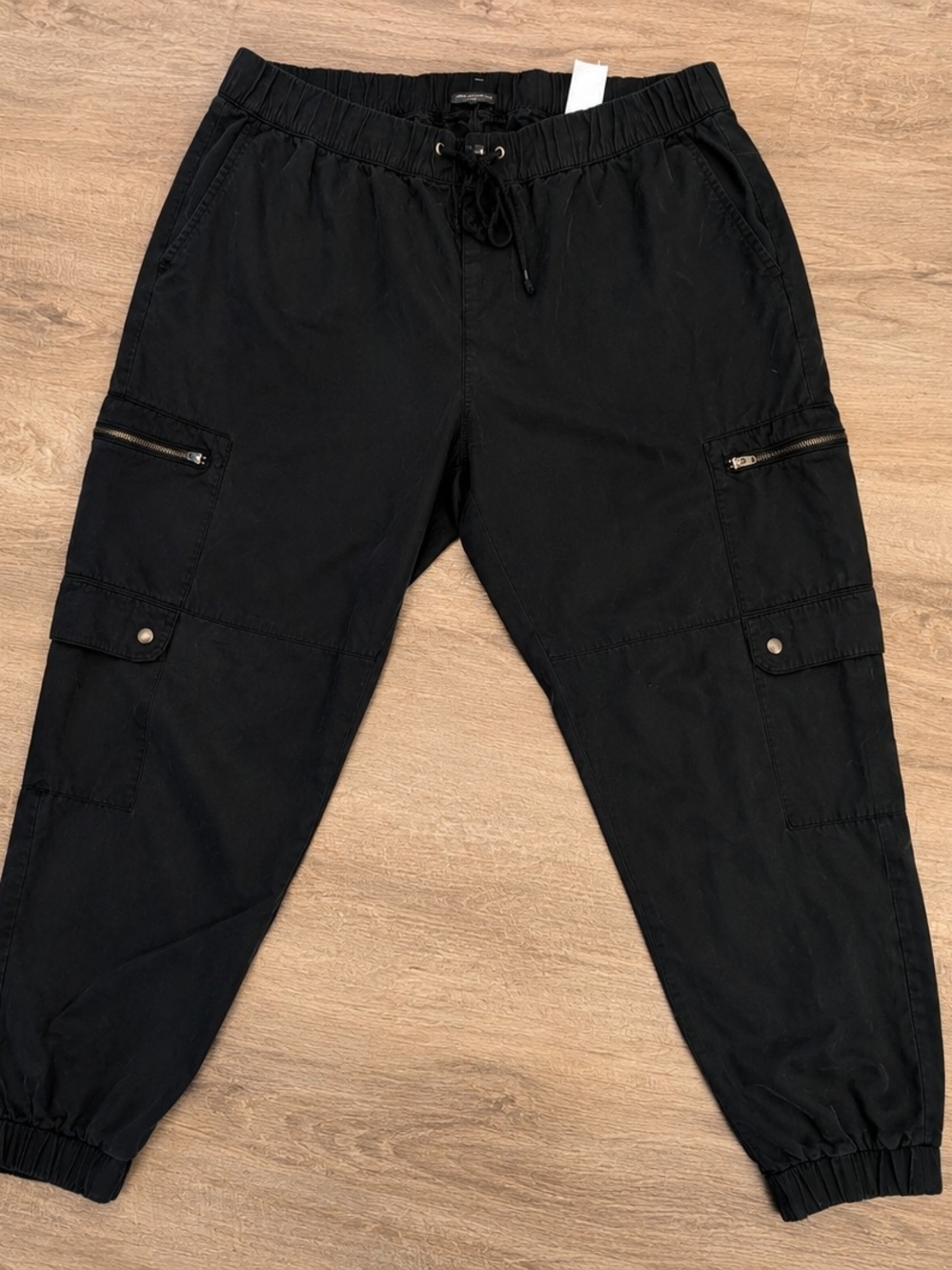 Banana Republic Lyocell Cargo Jogger Pants Black Utility